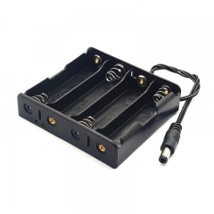 4 Cell 3.7V 18650 Li-ion Battery Holder With DC Plug 5.5*2.1mm