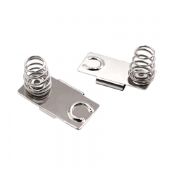 Dual AA Battery Contact With Coil Spring