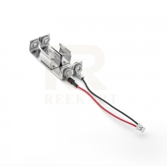 Aluminum 2 Cell AAA Battery Holder with Solder Lug