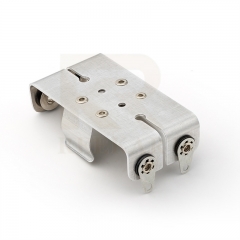Aluminum 2 AA Battery Holder with Solder Lug in Series
