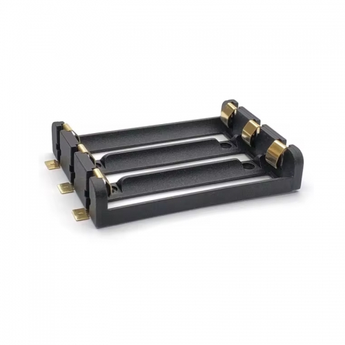 Plastic Nylon SMT THM 3 X 18650 Battery Holder Box with Bronze Pins