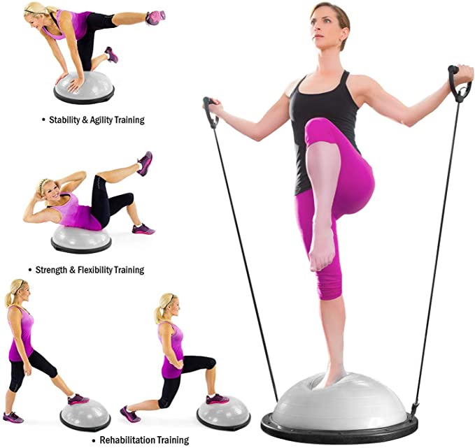 Bosu ball with discount resistance bands exercises