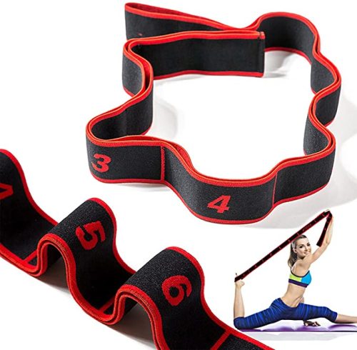 Exercise Resistance Band, High Elastic Resistant 8 Loops Yoga Stretching Strap,Resistance Bands for Body Stretching, Powerlifting, Resistance Training