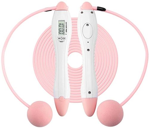 Jump Skipping Ropes, Weighted Jump Rope for Fitness, Cordless Skipping Rope with Calorie Counter, Adjustable Length, for adult Fitness Exercise