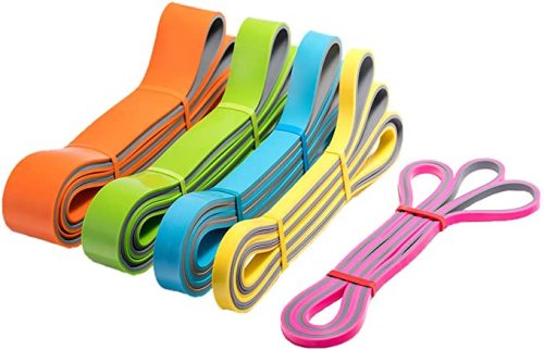 Pull Up Assist Bands Extra Heavy Resistance Band Exercise Stretching Bands for Working Out, Body Stretch Mobility, Powerlifting, Chin-Up Assistance, Single Band or Set of 5