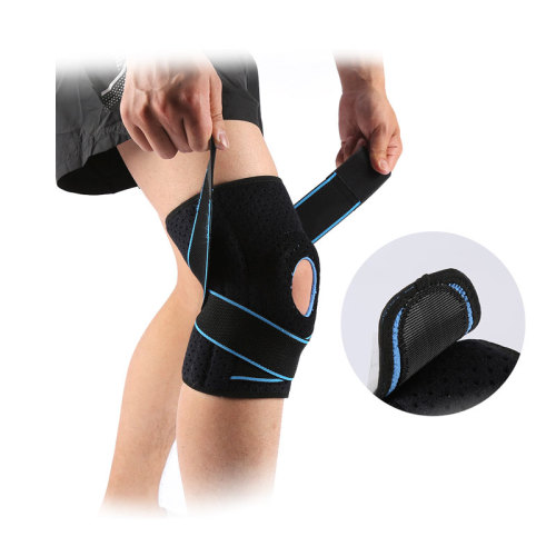 Wholesale Breathable Elastic Nylon Sport Basketball Knee Sleeve Support Anti-skid Outdoor Sports Protector Knee Support