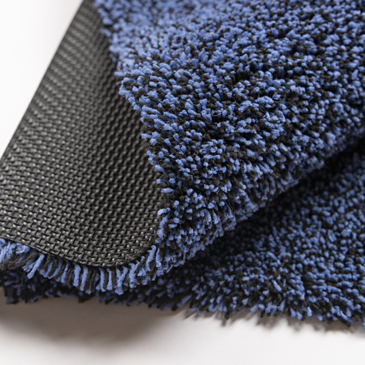 Innyluck Door Mat for Indoor Entrance, Advanced Microfiber Absorb Water Resist Dirt Doormat Non-Slip Backing Entryway Rug, Low Profile Front Door Mats Machine Washable Royalblue/Black