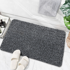 Innyluck Door Mat for Indoor Entrance, Advanced Microfiber Absorb Water Resist Dirt Doormat Non-Slip Backing Entryway Rug, Low Profile Front Door Mats Machine Washable Dark Grey