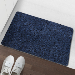 Innyluck Door Mat for Indoor Entrance, Advanced Microfiber Absorb Water Resist Dirt Doormat Non-Slip Backing Entryway Rug, Low Profile Front Door Mats Machine Washable Royalblue/Black
