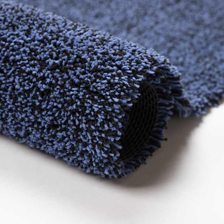 Innyluck Door Mat for Indoor Entrance, Advanced Microfiber Absorb Water Resist Dirt Doormat Non-Slip Backing Entryway Rug, Low Profile Front Door Mats Machine Washable Royalblue/Black