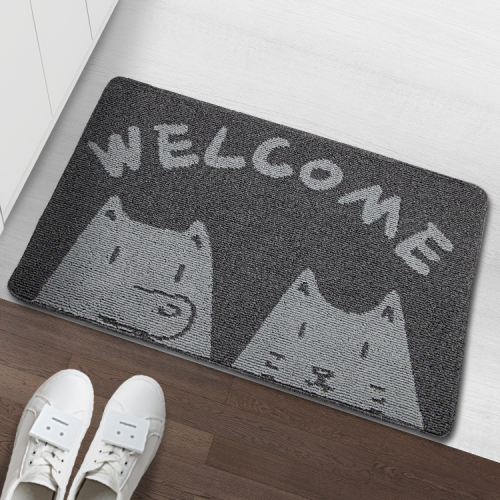 Innyluck Welcome Doormat for Indoor Entrance Front Door Mat Non Slip Backing Traps Dirt and Moisture Low Profile Entry Rug Easy Clean,Machine Washable Cat &amp; Dog Welcome