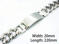 HY Wholesale Steel Color Bracelets of Stainless Steel 316L-HY08B0155