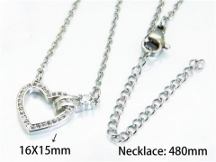 HY Wholesale Popular Crystal Zircon Necklaces (Love Style)-HY54N0123ML