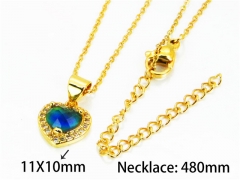 HY Wholesale Popular Crystal Zircon Necklaces (Love Style)-HY54N0110PW