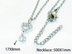 HY Wholesale Popular Crystal Zircon Necklaces (Love Style)-HY54N0096LS