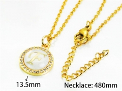 HY Stainless Steel 316L Necklaces (Letter Style)-HY54N0178MLB