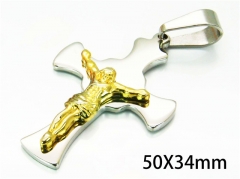 HY Wholesale Cross Pendants of Stainless Steel 316L-HY08P0164MB