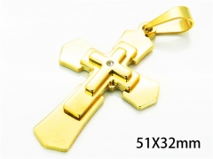 HY Wholesale Cross Pendants of Stainless Steel 316L-HY08P0401NR