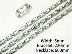 Necklaces   Bracelets Sets of Stainless Steel 316L-HY55S0567HMD