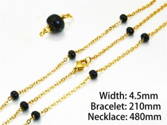 Gold Necklaces of Stainless Steel 316L-HY70S0092OLD