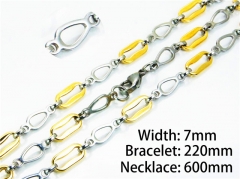 Necklaces  &amp;   Bracelets Sets of Stainless Steel 316L-HY55S0570IWW