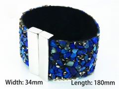 Wholesale Bracelets (Leather) (Natural Crystal)-HY81B0437HMV