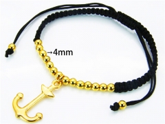 HY Wholesale Stainless Steel 316L Bracelets (18K-Gold Color)-HY81B0044HIZ