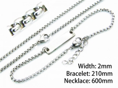 HY70S0068MLHY Wholesale Necklaces Bracelets (Steel Color)-