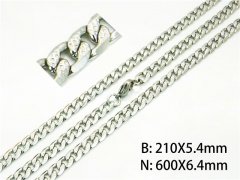 HY61S0433MVHY Wholesale Necklaces Bracelets (Steel Color)-