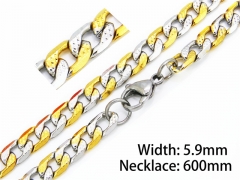 HY Stainless Steel 316L Figaro Chains-HY40N0411O5