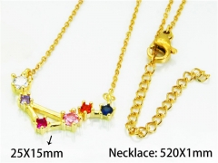 HY Wholesale Popular CZ Necklaces (Constellation)-HY54N0673MLF