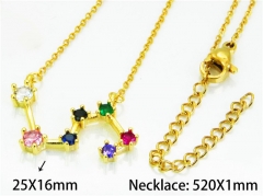 HY Wholesale Popular CZ Necklaces (Constellation)-HY54N0667MLC