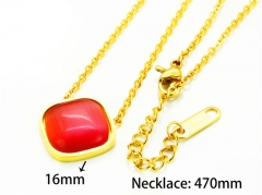 HY Stainless Steel 316L Necklaces (Gemstone)-HY93N0206NLG