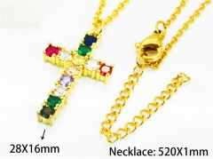 HY Wholesale Popular CZ Necklaces (Religion Style)-HY54N0656OE