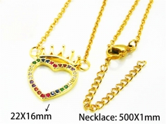 HY Wholesale Popular CZ Necklaces (Love Style)-HY54N0602HZL