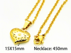 HY Stainless Steel 316L Necklaces (Love Style)-HY73N0144JL