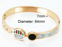 HY Stainless Steel 316L Bangle (Crystal)-HY80B0819HOF