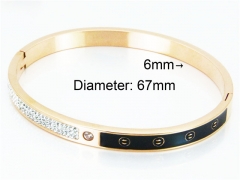 HY Stainless Steel 316L Bangle (Crystal)-HY80B0797HOY