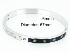 HY Stainless Steel 316L Bangle (Crystal)-HY80B0795HLX