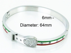 HY Stainless Steel 316L Bangle (Crystal)-HY80B0820HLD