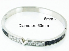 HY Stainless Steel 316L Bangle (Crystal)-HY80B0847HKA