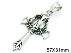 HY Wholesale Stainless Steel 316L Pendants (Skull Style)-HY28P0056NG