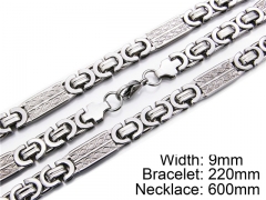 HY Stainless Steel 316L Necklaces Bracelets (Steel Color)-HY55S0047H90