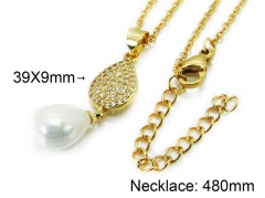 HY Wholesale Popular CZ Necklaces-HY54N0236OF