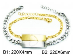 HY Stainless Steel 316L Bracelets (Men Popular)-HY12B0398PQ