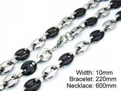 HY Wholesale Black Necklaces Bracelets Sets-HY55S0259IIE