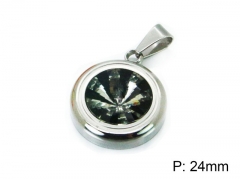 HY Stainless Steel 316L Pendants (Crystal)- HY12P0758JW