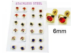 HY Stainless Steel 316L Small Crystal Stud-HY67E0171KIQ