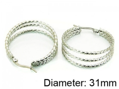 HY Stainless Steel 316L Snap Post Hoop Earrings-HY64E0191OF