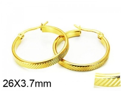 HY Stainless Steel 316L Snap Post Hoop Earrings-HY58E0815IL